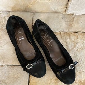 🥰AGL black suede size 38- US 8